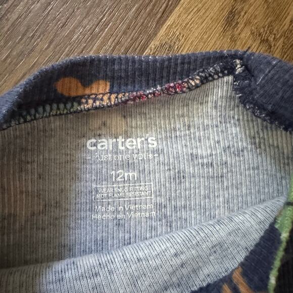 Bundle of Baby Boy Cool Weather Pajamas: Hatley, Burt's Bees, Carter's,3 Pair. - Picture 6 of 9